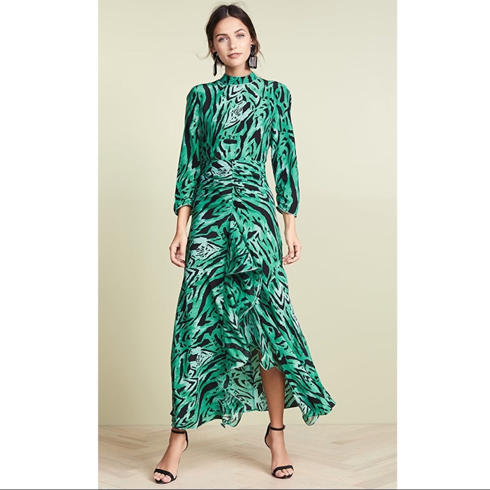 RIXO Lucy Open-Back Animal Print Dress